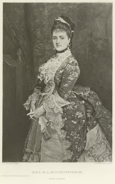 Mrs H L Bischoffsheim (mélynyomás) alkotó: John Everett Millais