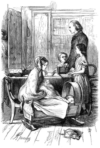 Jelenet a Framley plébánosból, Anthony Trollope, 1860. alkotó: John Everett Millais