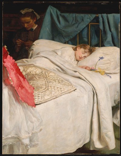 Alvás, 1865 körül alkotó: John Everett Millais