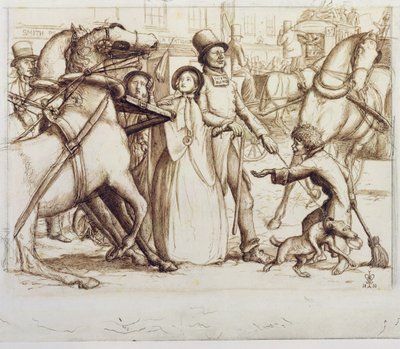 A vak ember, 1853 (toll, tinta, mosás és grafit szőtt papíron) alkotó: John Everett Millais
