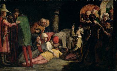 Rómeó és Júlia halála, 1848 körül (olaj, malomdeszka) alkotó: John Everett Millais