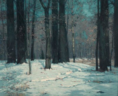 Woods in Winter, kb. 1912. alkotó: John F. Carlson