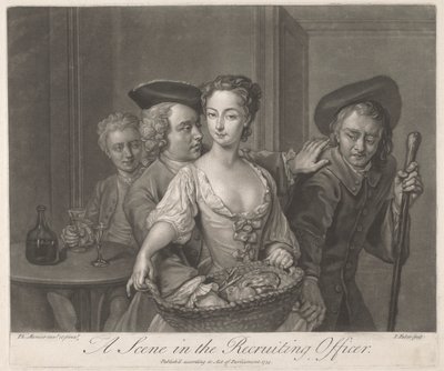 Jelenet a toborzótisztben alkotó: John Faber the younger