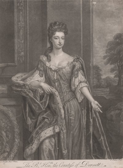 Hampton Court szépségei: The Right Honorable Mary, Dorset grófnője alkotó: John Faber the younger