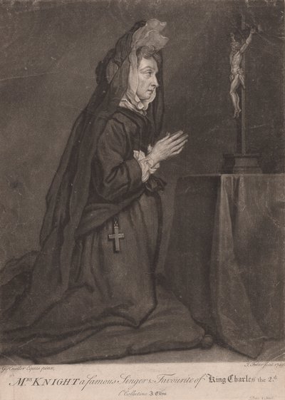 Mrs. Knight híres énekesnő és II. Károly király kedvence alkotó: John Faber the younger