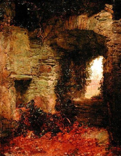 Galloway Keep, 1870 körül (olaj, panel) alkotó: John Faed