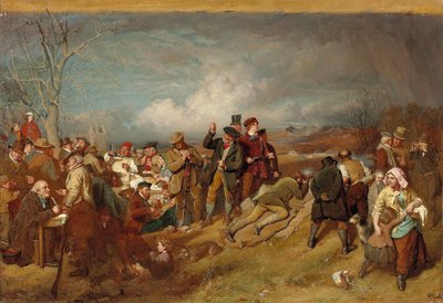A Wappenshaw: Lövöldözős meccs, alkotó: John Faed