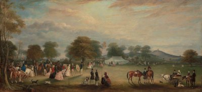Íjásztalálkozó a Bradgate Parkban, Leicestershire alkotó: John Ferneley