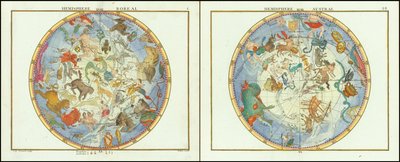 1776 - John Flamsteed - Hemisphere Austral et Hemisphere Boreal alkotó: John Flamsteed