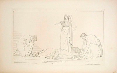 Klütaimnésztra és a kórus alkotó: John Flaxman