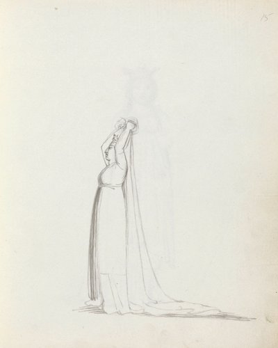 Mrs Siddons mint Constance, 1783 (toll, tinta és mosás papíron) alkotó: John Flaxman