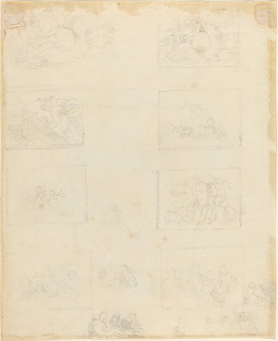 Tanulmányi lap [recto and verso] alkotó: John Flaxman