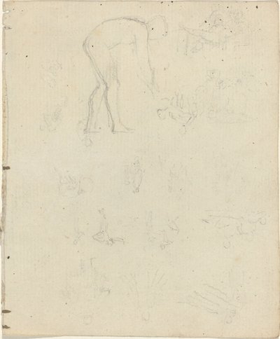 Tanulmányi lap [recto and verso] alkotó: John Flaxman