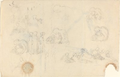Tanulmányi lap [recto and verso] alkotó: John Flaxman