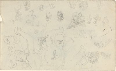 Tanulmányi lap [recto and verso] alkotó: John Flaxman