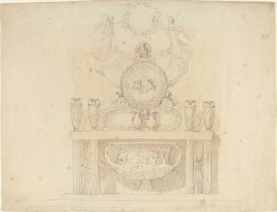 Tanulmány a Buckingham-palota dekorációihoz alkotó: John Flaxman