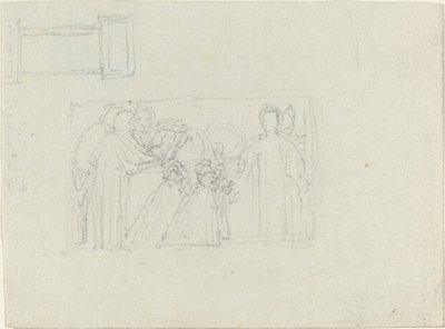Tanulmány egy lelkész emlékművéhez [recto and verso] alkotó: John Flaxman