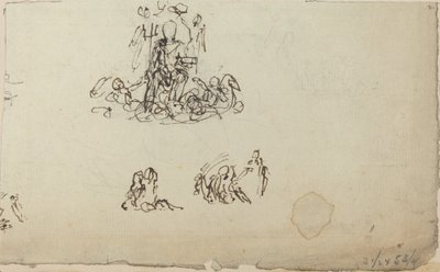A Neptunusz és a tengeri lények tanulmányozása (?) alkotó: John Flaxman