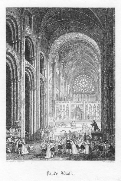 Jelenet az Old St Paulsból, William Harrison Ainsworth, 1855 alkotó: John Franklin
