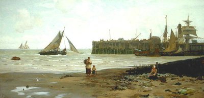 Apály, Whitstable kikötő alkotó: John Fraser