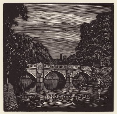 Cambridge: Clare Bridge (fametszet) alkotó: John Frederick Greenwood