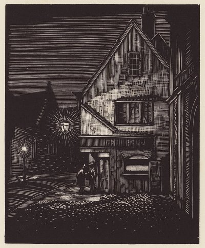 Cambridge: Peas Hill (fametszet) alkotó: John Frederick Greenwood