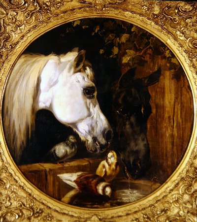 Az istállóban (olaj, vászon) alkotó: John Frederick Herring Senior