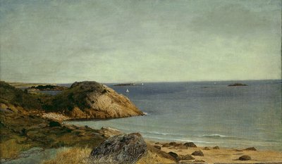 Rocky Coast, 1860 körül (olaj, vászon) alkotó: John Frederick Kensett