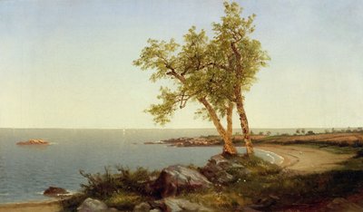 Partvonal nyáron (olaj, vászon) alkotó: John Frederick Kensett
