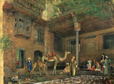 A festőház udvara, Kairó, 1851 körül alkotó: John Frederick Lewis