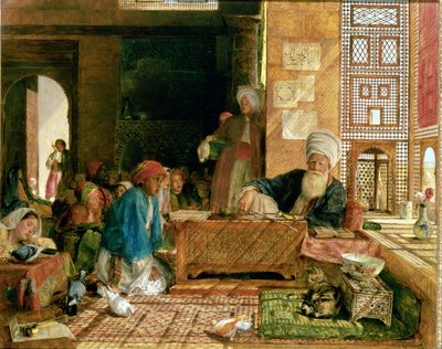 Egy iskola belseje, Kairó (lásd még: 22700 és 43799) alkotó: John Frederick Lewis