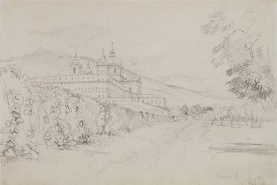 Az Escorial, Madrid, 1832 (ceruza) alkotó: John Frederick Lewis