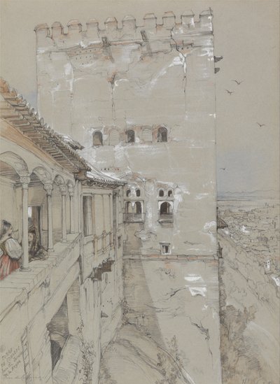 A Torre de Comares, Alhambra, 1835 alkotó: John Frederick Lewis