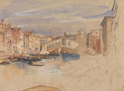 Velence: A Canal Grande és Rialto alkotó: John Frederick Lewis