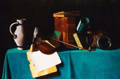 Asztallap hegedűvel, alkotó: John Frederick Peto