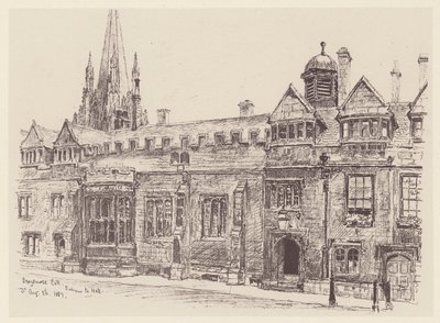 Brasenose College (litográfia) alkotó: John Fulleylove
