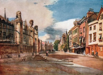 Broad Street, nyugati irányban (színes lithó) alkotó: John Fulleylove
