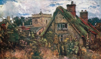 Holywell templom (színes litográfia) alkotó: John Fulleylove