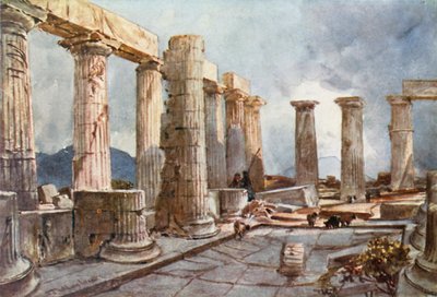 A bassai Apolló-templom belseje Arkadiában alkotó: John Fulleylove
