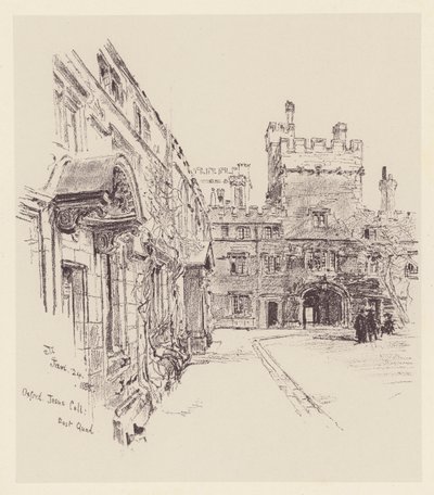 Jesus College (litográfia) alkotó: John Fulleylove