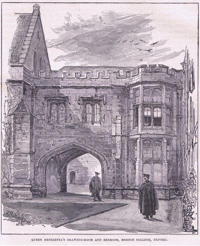 Henrietta királynő szalonja és hálószobája, Merton College, Oxford alkotó: John Fulleylove
