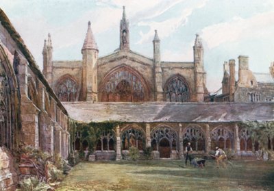 The Cloisters, New College (színes litográfia) alkotó: John Fulleylove
