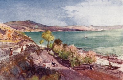 A Galileai-tó, amely Tibériástól északra néz alkotó: John Fulleylove