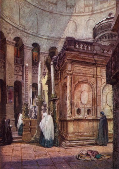 A Rotunda és a Szent Sír-kápolna (színes litó) alkotó: John Fulleylove