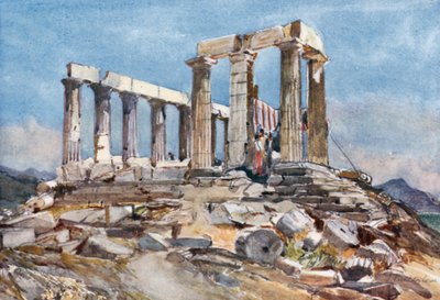 Athéné temploma Suniumban északról alkotó: John Fulleylove
