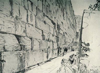A Siratóhely fala, 1902. alkotó: John Fulleylove