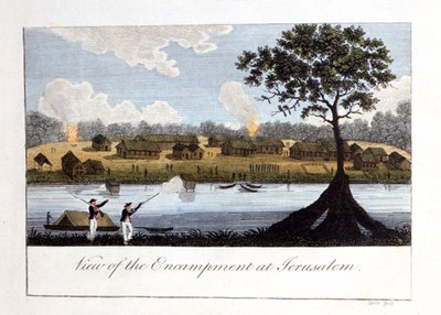 Kilátás a jeruzsálami táborra, 1813 alkotó: John Gabriel Stedman
