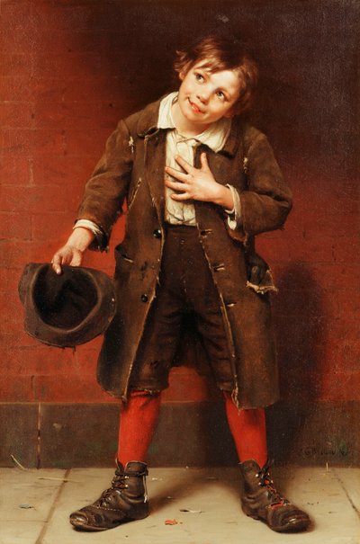 Koldusfiú, 1885-1887 körül alkotó: John George Brown