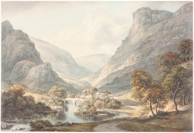 Kilátás Dovedale-re alkotó: John Glover