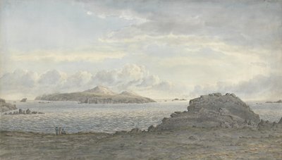 St. Davids Head, Pembrokeshire, 1805 körül (wc papíron) alkotó: John Glover